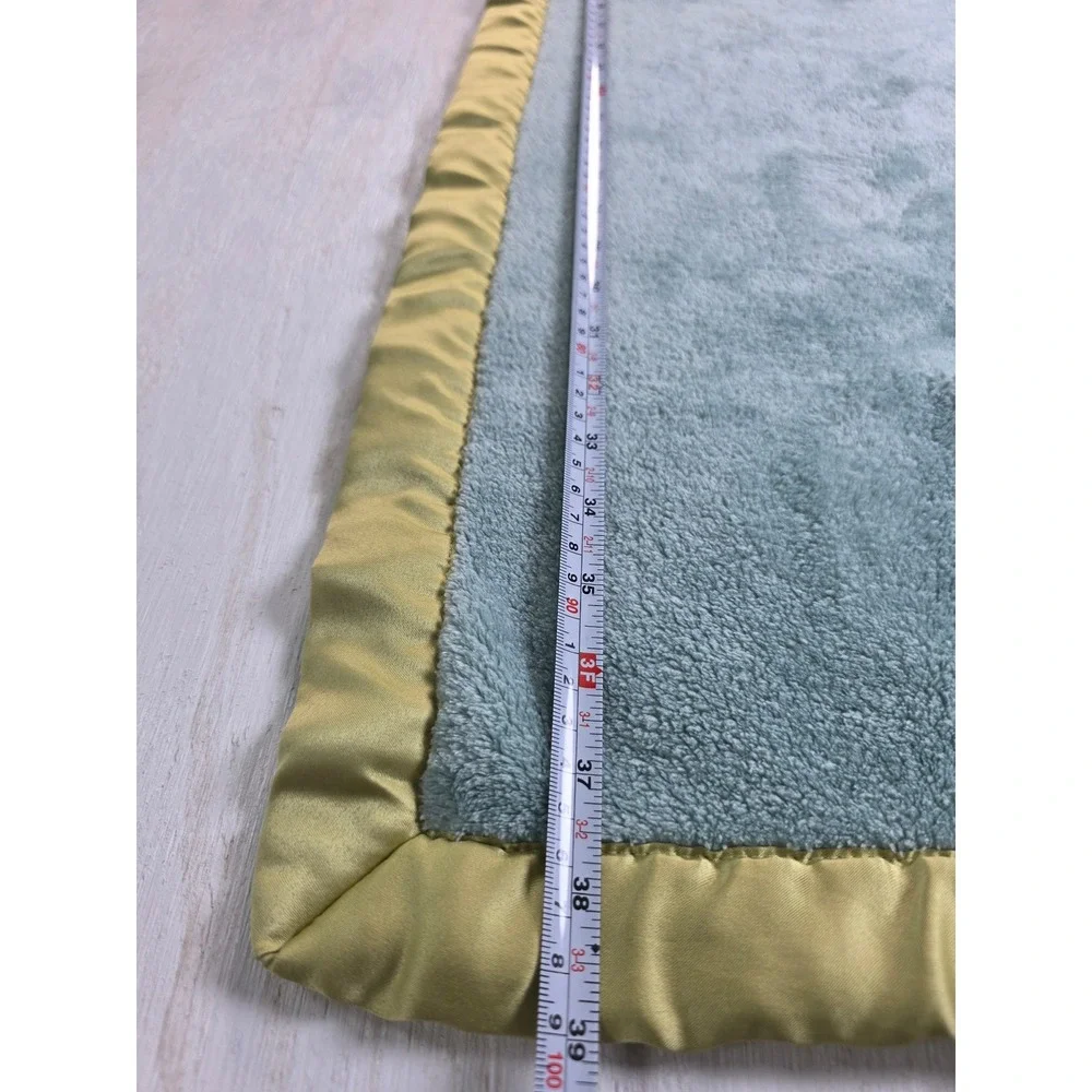 Lullaby Lane Rawr Means I Love You Dinosaur Baby Blanket Sage Green Satin Trim
